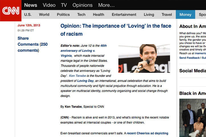A second article for CNN by Loving Day founder Ken Tanabe
