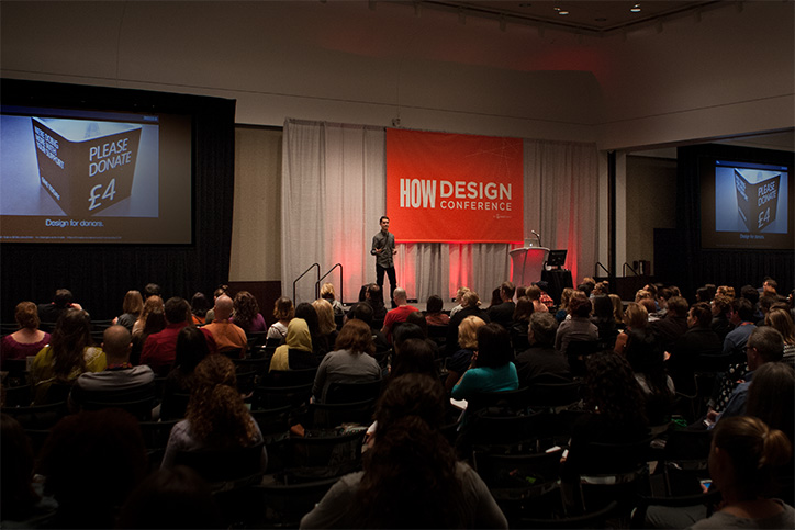 Ken Tanabe speaking at the HOW Design Conference
