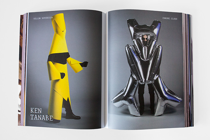My costumes in a fashion design book with Alexander McQueen and Jean Paul Gaultier